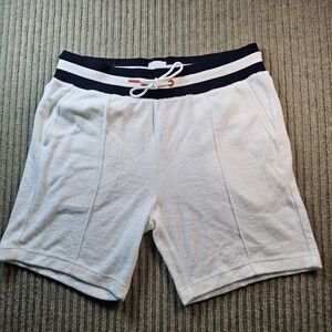 Swims Men's Lido Terry Pull-On Shorts White Size Medium Drawstring Terry Cloth